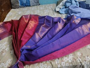 Elegant Pink &amp; Blue Saree