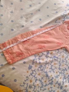 Peach Embroidered Kurta
