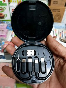 Versatile Cable Storage Box with USB Adapter Kit: