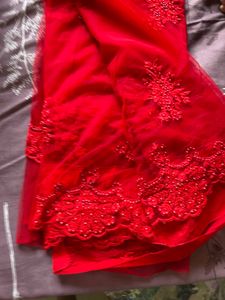 Elegant Look Red Color Saree