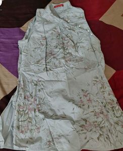Stylish Sky Blue Colour Top With Floral Print