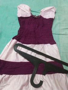 Purple &amp; White Dress