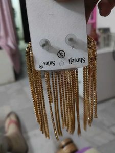 Golden stone Long Earrings