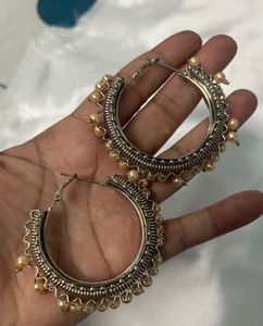 Brand new Hoop Earrings with Pearl Detail