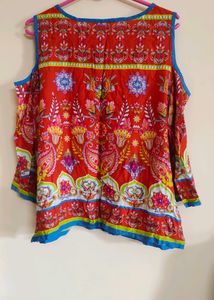 Cold Shoulder Floral Top