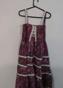 Purple Lace Trim Sundress