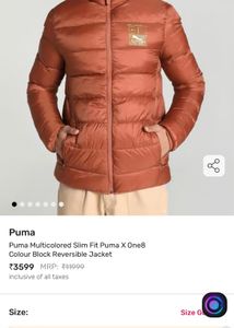 Puma X One8 Colour Block Reversible Puffer Jacket