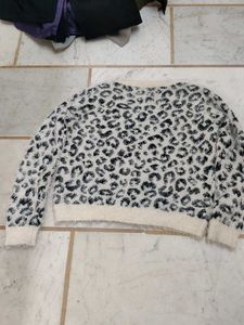 Leopard Print Fuzzy Sweater