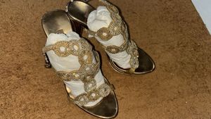 Sparkly Gold Heels By Metro