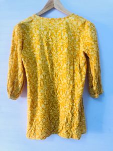 Yellow Embroidered Top