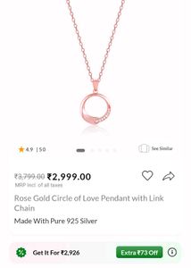 Giva Rose Gold Circle Of Love Pendant W Link Chain
