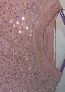Pink Sequin Top