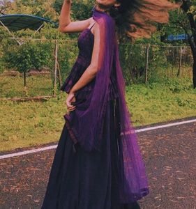 Elegant Purple Plazzo Peplum Top Indian Dress