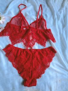Red Lace Lingerie Set