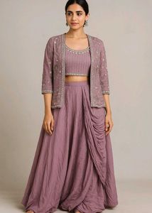Ethnic Lavender Co Ord Set