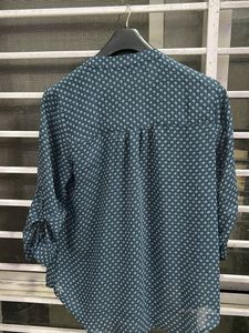 Blue Floral Hi low Tunic top
