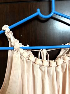 Casual Light Peach Tiered Mini Dress