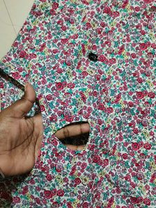 Floral Print Flutter Sleeve Dress