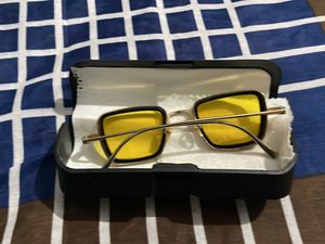 Pure Metal Frame , Yellow Square Glass A+ Quality , Like New