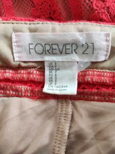 Forever 21 Red Lace Mini Dress