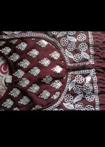 Maroon Embroidered Ethnic Gown
