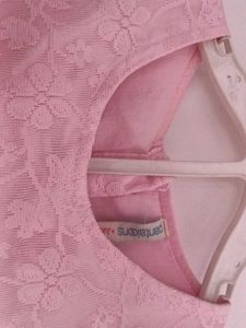 Pink Lace Ruffle Dress