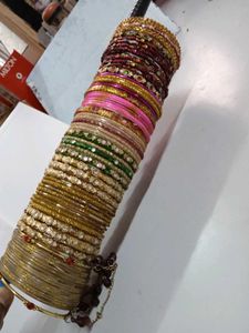 Glass Bangles and one Dollar Chain