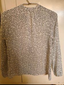 Mandarin Collar Long Sleeves Shirt Style Top