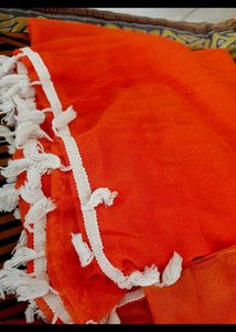 new Orange Dupatta with Tassels