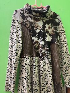 Unique Floral &amp; Brown Dress/Top