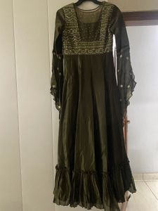 Olive Green Sequin Dress
