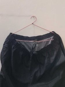 Black parachute pants