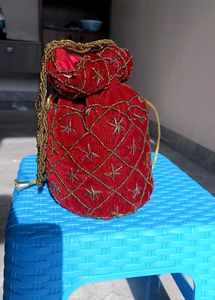Beaded Velvet Potli Bag