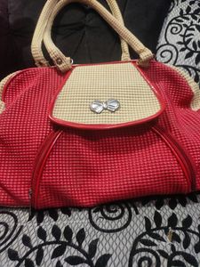 Red ♥️ Off-white Handbag 👜