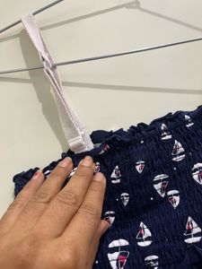 Navy Blue Casual Top
