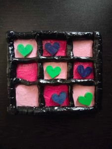 Heart Tic-Tac-Toe Dish