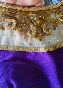 Designer Purple Padded Blouse