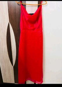 Silver Long Slit Dress