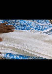 Light Blue Kurta Set.(Kurti+Pants+Duppatta)