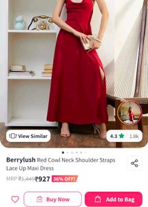 Elegant red Maxi Dress