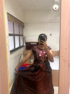 Beutiful Brown Ethnic Gown
