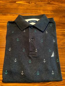 Nautica Anchor Print Polo Shirt