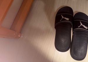 Puma Black Slides - Size 38