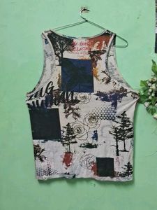 Unique Graphic Print Tank Top