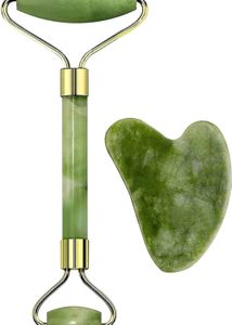 Gua Sha Face Roller |Green Stone For Under Eye