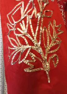 Elegant Red &amp; Gold Kurta