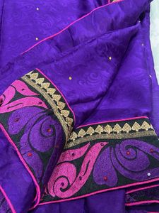 Elegant Purple Saree with Blouse