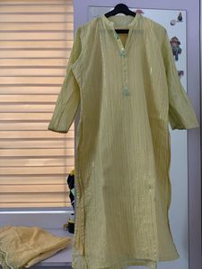 Yellow Designer Kurta Salwar Set