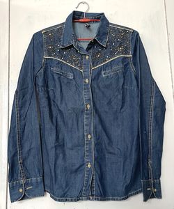 Embellished Denim Shirt