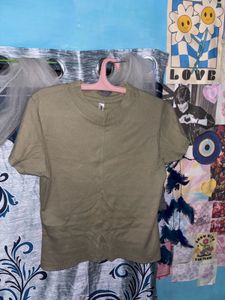 Ribbed Olive Top